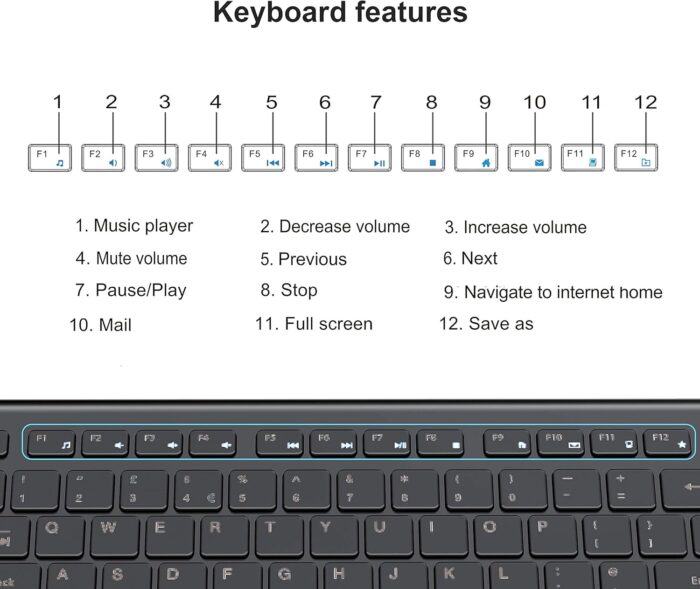 JOYACCESS Wireless Keyboard and Mouse Combo Rechargeable Keyboard and Mouse 2.4G Ultra Slim Full Size for Mac,Windows,Laptop,Desktop - Image 6