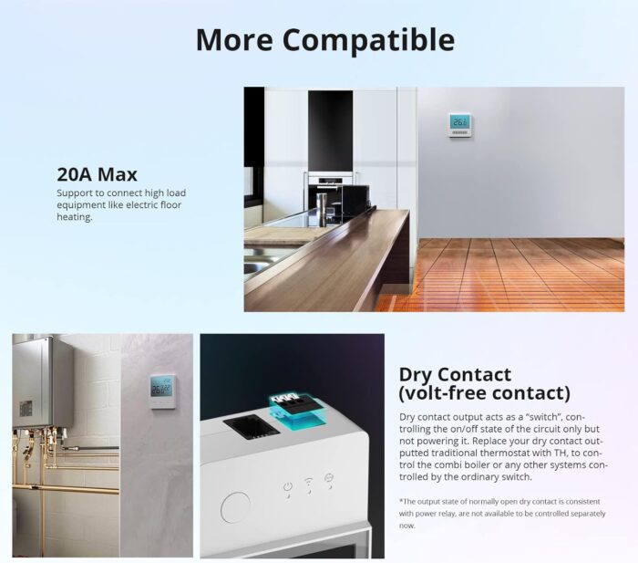 SONOFF THR320D 20A Smart Temperature and Humidity Monitoring Switch,Compatible with Alexa, Google Home,RJ9 4P4C Interface - Image 4
