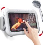OOLYCIO Upgraded 480° Rotating Shower Phone Holder Waterproof Case with Touch Screen,OOLYICO Shower Accessories Guardian Buddy Holder Wall Mount Shelf in Bathroom Bathtub for 4" - 7" Cell Phone