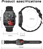 Smart Watch for Girls Boys Teens Men Women with Blood Pressure Monitor Fitness Tracker Call and Message Notification - Compatible with Android & iOS (Black) - Image 7