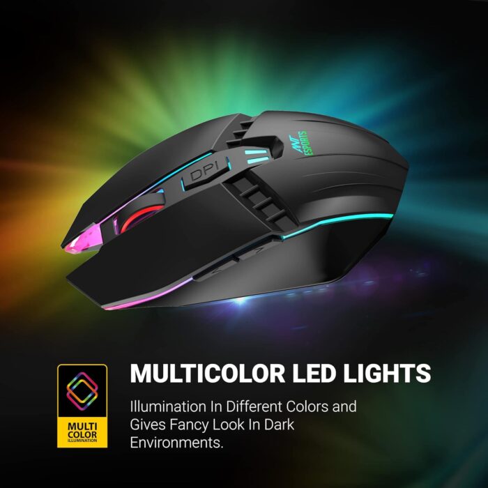 Ant Esports GM50 Optical Wired Gaming Mouse | Slimmer Shell Design for Claw Grips | Contoured Shape | Premium Build Quality | Multi-Zone RGB Lighting - Image 3
