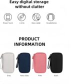 Travel Electronics Organizer with Double Layers – Durable Cable Case for USB, Charger, Earphones & Accessories (Gray) - Image 6