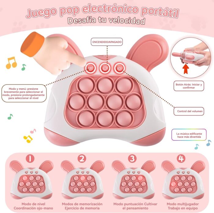 TXC-JY A Popular Adult Game, Portable Game, Video Game, Travel Game, Pressure Sensitive Fashion Toy, Christmas Birthday Gift for Boys and Girls! (Pink) - Image 5