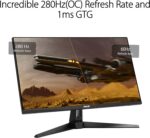 ASUS TUF Gaming VG279QM1A Gaming Monitor – 27-inch, Full HD(1920x1080), 280Hz(OC), Fast IPS, ELMB Sync, 1ms (GTG), Freesync Premium™, G-Sync compatible, Variable Overdrive, 100% sRGB, HDR - Image 3