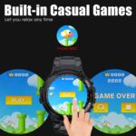 EIGIIS Military Smart Watch Men Outdoor Waterproof Tactical Smart Watch Bluetooth Talk Speaker 1.3 Inch HD Touch Screen Fitness Tracker Compatible with iPhone Samsung (Black) - Image 8