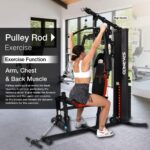 Sparnod Fitness Multifunctional Home Gym Station: Heavy-Duty Steel Construction, 20+ Exercises for a Full Body Workout, Adjustable Seat & Back Cushion, Weight Stack, Smooth Operation Free Installation - Image 2