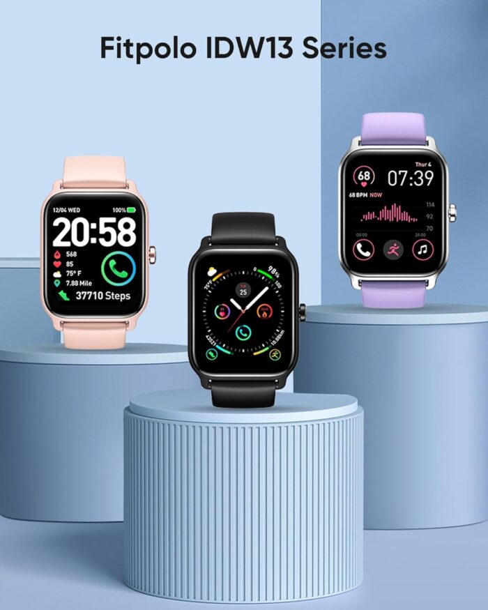 Fitpolo Smart Watch for Men Women with Bluetooth Call, Alexa Built-in 1.8" Blood Oxygen Heart Rate Sleep Fitness Watch, 105+ Sports Modes Smartwatch, Activity Tracker for Android iOS Phone - Image 7