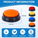 4 Pack Portable AAC Communication Devices for Autism Individuals with Communication Difficulties, Communication Device for Nonverbal Kids, Voice Recording Buttons for Schools, Home, Treatment Courses - Image 3