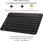 Xukinroy Ultra-Slim Bluetooth Keyboard and Mouse Combo Rechargeable Portable Wireless Keyboard Mouse Set for Apple iPad iPhone iOS 13 and Above Samsung Tablet Phone Smartphone Android Windows (Black) - Image 3
