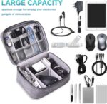 Cable Organizer Bag,Waterproof Travel Electronic Storage with Adjustable Divider Shockproof Portable,for SD Card Case,USB Flash Drive,Charging Cords,USB Charger,Mini Tablet - Image 6