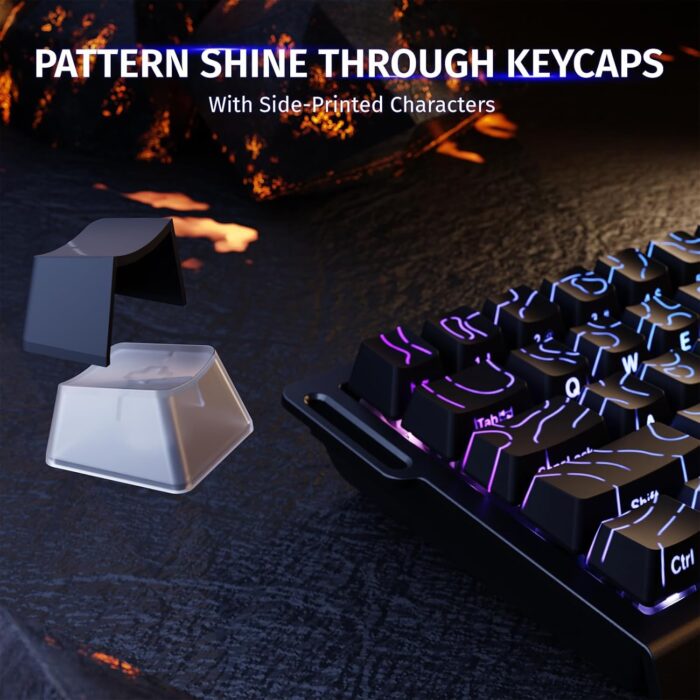 ATTACK SHARK X68 HE 8000Hz Rapid Trigger Keyboard, 0.01mm RT Accuracy Wired Gaming Keyboard with Magnetic Switch, Adjustable Actuation, Rapid Trigger, Snap Tap, RGB Lighting for PC/Mac, Black Contours - Image 8