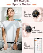 Smart Watches For Women(Make/Answer Call)，1.27" Activity Fitness Tracker Smartwatch For Android iOS 100+ Sport Modes Blood Pressure/Heart Rate/Sleep Monitor/Pedometerstep IP67 Waterproof -Rose Gold - Image 5