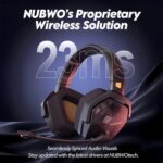 NUBWO G06 Dual Wireless Gaming Headset with Microphone for PS5, PS4, PC, Mobile, Switch: 2.4GHz Wireless + Bluetooth - 100 Hr Battery - 50mm Drivers - Orange - Image 3