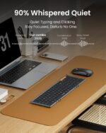 ProtoArc Foldable Keyboard and Mouse, XKM01 True Full-Size Folding Keyboard Mouse Combo for Business and Travel, 2.4G+Dual Bluetooth Portable Mouse Keyboard for Laptop iPads Tablets - Black Gray - Image 7