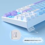 MageGee 75% Mechanical Gaming Keyboard with Blue Switch, LED Blue Backlit Keyboard, 87 Keys Compact TKL Wired Computer Keyboard for Windows Laptop PC Gamer - Blue Whie - Image 4