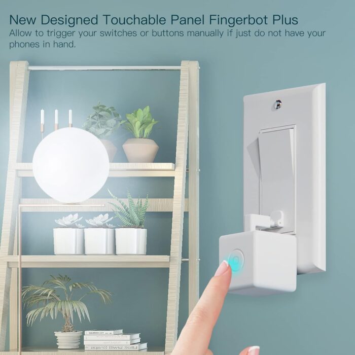 MOES Fingerbot Smart Switch Pusher, Touch Control, Tuya/Smart Life App Control, Requires BLE Hub for Timer, Voice Control, Compatible with Alexa, Google Home, and IFTTT, 1 Fingerbot - Image 2