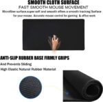 TEDNETGO Large Mouse Pad, Gaming Mouse Pad, Long Mouse Pads, Waterproof Extra Large Big Mouse Pad with Stitched Edge, XXL Non-Slip Black Computer Mousepad Desk Mat for Gamer, Office & Home, Black - Image 3