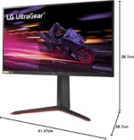 LG 27GP750-B 27” Ultragear FHD (1920 x 1080) IPS Gaming Monitor w/ 1ms Response Time & 240Hz Refresh Rate, NVIDIA G-SYNC Compatible with AMD FreeSync Premium, Thin Bezel, Tilt/Height/Pivot Adjustable - Image 10