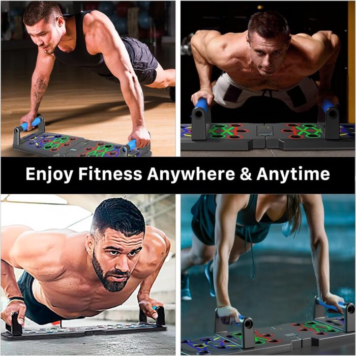 30-in-1 Push Up Board, Multi-Function Portable Gym Equipment with Pull-Up Bar Handles, Foldable Strength Training Stands, Professional Fitness Equipment for Chest, Arm, and Muscle Workouts - Image 5