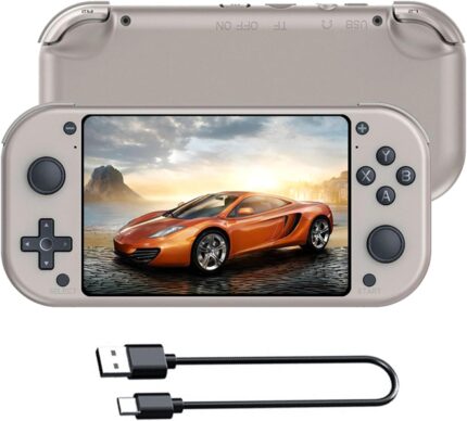 SJWOW M17 Retro Handheld Game Console with 20000+ Games, 4.3-inch IPS Screen Video Games Consoles, Open Source Linux System Retro Gaming Console, Portable Game Console – 128G