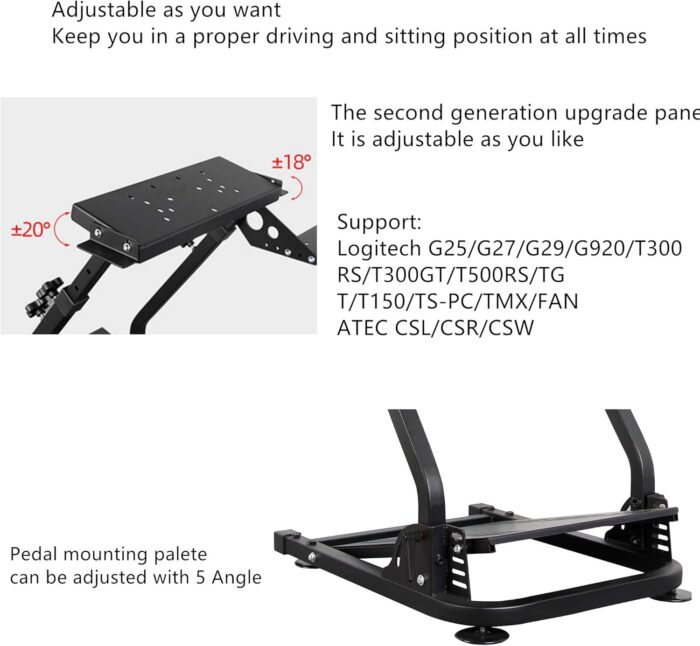 Dshot Racing Wheel Stand for Logitech G25/G27/G29/G920/PS4/Xbox - Image 4