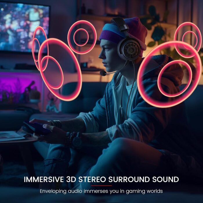 EKSA StarEngine S Gaming Headset, Gaming Headphones for PC, PS4/PS5, Switch, Xbox One/Series X/S & Mobile with Detachable Microphone, 3.5mm Wired Headphone - Image 5