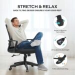 VOFFOV Office Chair for Home Desk Chair with Lumbar Support, 360° Swivel, Silent Rolling Wheels, Breathable Mesh Fabric, and Easy Assembly – Computer Chair Ideal for Home, Office - Image 8
