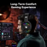 IMYB Gaming Headset with Microphone for Pc, Xbox One Series X/s, Ps4, Ps5, Switch, Stereo Wired Noise Cancelling Over-Ear Headphones with Mic, RGB, for Computer, Laptop, Mac, Nintendo, Gamer (Blue) - Image 4