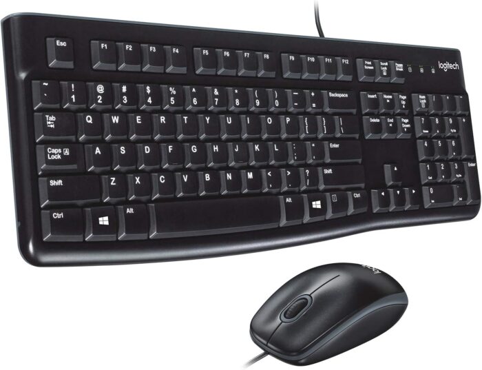Logitech 920002565 MK120 Wired Desktop Set, Keyboard/Mouse,