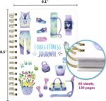 ceiba tree Food and Fitness Journal Meal Journal Diary Workout Wellness Log Notebook Planner Weight Loss Diet Meal Exercise Training Health Tracker 6.1" x 8.5" Hard Cover - Image 2