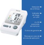 Beurer BM26 Upper Arm Blood Pressure Monitor, Large Cuff, 4 Users, Automatic & Digital, Large Display, Irreg. Heartbeat Detector, Cuff Circ. 8.7”-16.5”, Home Use BP Machine Kit, Highly accurate - Image 7