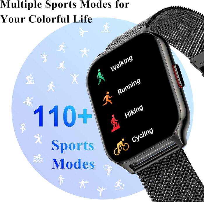2024 Smart Watch for Women Men, 2.01" Smartwatch Make & Answer Call, Fitness Watch, Blood Pressure, Fitness Tracker, Heart Rate & Sleep, 100+ Sports Activity Tracker Step Counter for Android iOS - Image 4