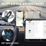KASTWAVE for Tesla Phone Mount, Adjustable Universal 360° Rotatable Car Accessories for Tesla Model Y 3 Phone Holder Mount with iPhone 16 15 14 13 12 Series, 4-7.2'' All Phones - Image 3