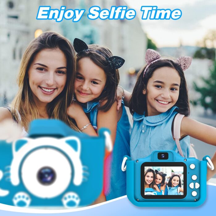 Goopow Kids Camera Toys for 3-8 Year Old Boys,Children Digital Video Camcorder Camera with Cartoon Soft Silicone Cover, Best Chritmas Birthday Festival Gift for Kids - 32G SD Card Included - Image 4