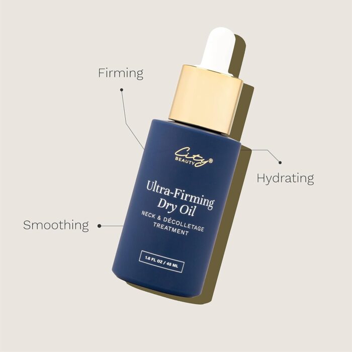 City Beauty Ultra-Firming Dry Oil - Neck & Décolletage Treatment - Hydrate & Lift - Solution for Crepey Skin, Sagging, & Wrinkles - Non-Greasy Formula - Anti-Aging Cruelty-Free Skin Care - Image 5