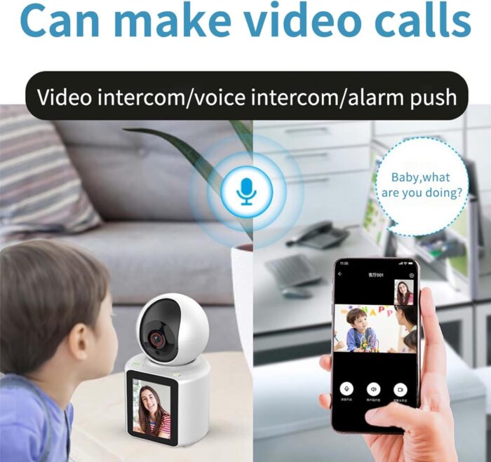 LASTCOW Two Way Pet Camera with 2.8 inch HD Screen, 1080P Video Calling Camera for Indoor Home Security, Indoor Home Nanny/Dog/Baby Security Device with Phone App - Image 4