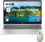 HP 15.6" HD Touchscreen Laptop, Intel Core i5-1235U, 32GB RAM, 2TB PCIe SSD, Webcam, HDMI, Numeric Keypad, Wi-Fi 6, Windows 11 Home, Silver, Bundle with Thunderobot ML101 Wireless Mouse