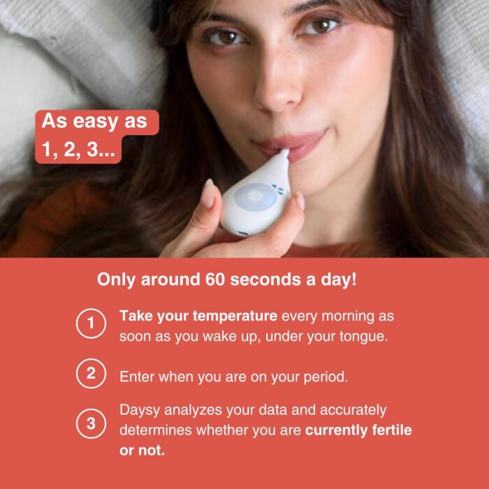 Daysy 2.0 Medical Device for Cycle and Ovulation Monitoring | Indicates Fertile and Non-Fertile Days - 99.4% Accuracy | Also for Pregnancy Planning - Image 4