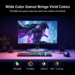 KTC 27 Inch QHD Gaming Monitor, 200Hz 1ms GTG Fast IPS 2K Computer Gamer Monitor, 1440P HDR Frameless with Adaptive Sync, Tilt Adjustment, VESA Compatible, Eye Care, DisplayPort HDMI, H27T22C - Image 5