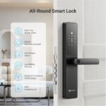 EZVIZ Smart Lock Y2000, 7-in-1 Smart Door Lock, Built-in Wifi Fingerprint Access, Weather-Resistant, Child Safety Lock for Apartment, Villa, Office (Black-Gre, 6068 Mortise) - Image 2