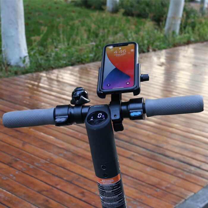 Segway Ninebot Phone Mount, Adjustable Electric Scooter eMoped Bicycle Handlebar Holder, Fits All iPhone's, 12, 11, X, iPhone 8, Samsung Galaxy, Holds Any 4-6.5 inches Cellphone,Black - Image 7