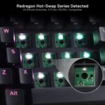 Redragon K530 Pro Draconic 60% Wireless RGB Mechanical Keyboard, Bluetooth/2.4Ghz/Wired 3-Mode 61 Keys Compact Gaming Keyboard w/100% Hot-Swap Socket, Free-Mod Plate Mounted PCB & Tactile Brown Switch - Image 3