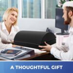 Foot Rest for Under Desk at Work, Gaming Accessories Foot Stool with 2 Adjustable Heights and Washable Cover, Footrest for Car, Home and Office to Relieve Back, Lumbar, Knee Pain, Black - Image 7