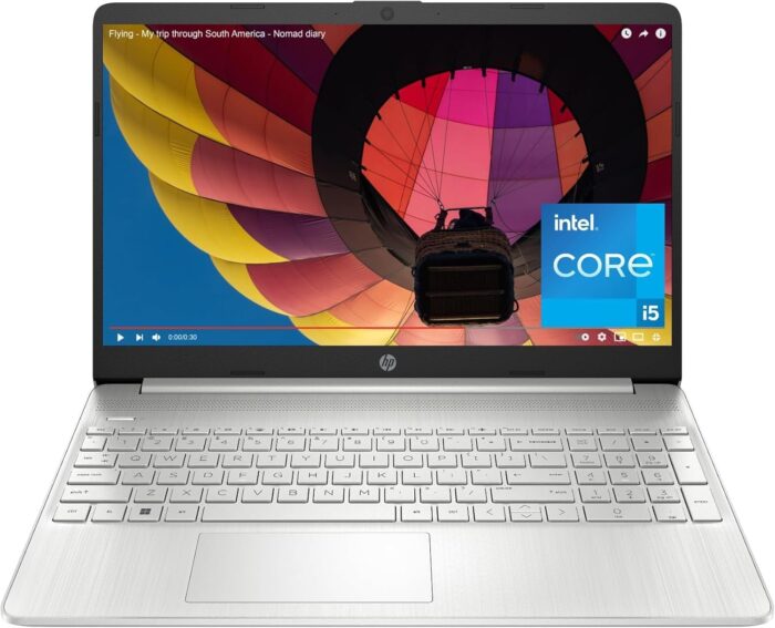 HP 15.6 inch Laptop, FHD Display, 12th Gen Intel Core i5, 16 GB RAM, 512 GB SSD, Intel Iris Xe Graphics, Windows 11 Home, 15-dy5399nr – 2023