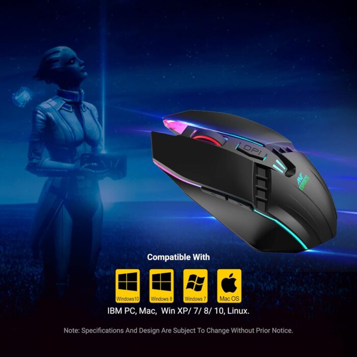 Ant Esports GM50 Optical Wired Gaming Mouse | Slimmer Shell Design for Claw Grips | Contoured Shape | Premium Build Quality | Multi-Zone RGB Lighting - Image 6