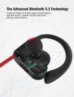 Otium Bluetooth Headphones, Best Wireless Earbuds IPX7 Waterproof Sports Earphones w/Mic HD Stereo Sweatproof in-Ear Earbuds Gym Running Workout 8 Hour Battery Noise Cancelling Headsets - Image 5