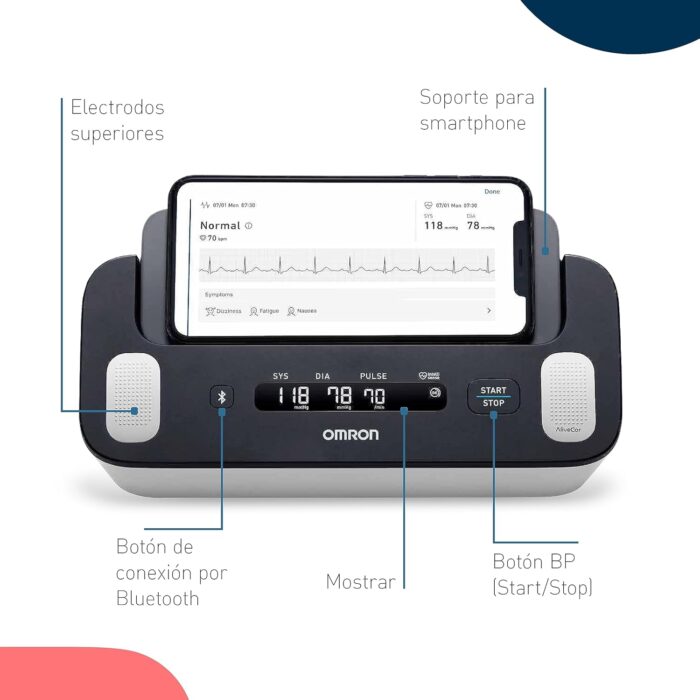 OMRON Complete Smart Home Blood Pressure Monitor and ECG for Hypertension Monitoring and AFib screening at Home - Now with 1 Year Connect Premium Subscription for Free - Image 2
