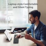 iClever iClever Folding Wireless Keyboard with Sensitive Touch Pad, Pocket-Sized Tri-folding Bluetooth Keyboards with Portable Carry Pouch, Aluminum Alloy Base (Sync Up to 3 Devices), Dark Gray - Image 6