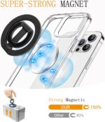 TONGLUO مسكة جوال باصبع, [Compatible with Mag-safe Ring], 360 Rotatable [2025 Upgrade] Dual-Sided Strong Magnet Phone Grip Stand for Secure Hands-Free Viewing, For iPhone 16/15/14/13/12 Pro Max/Plus - Image 3