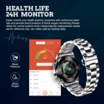 LIGE Mens Smart Watch Make/Answer Call,1.28'' Full Touch Screen Fitness Tracker with Heart Rate Sleep Monitor,IP67 Waterproof Sports Stainless Steel Smartwatch with Speaker for iOS Android, Bluetooth - Image 4